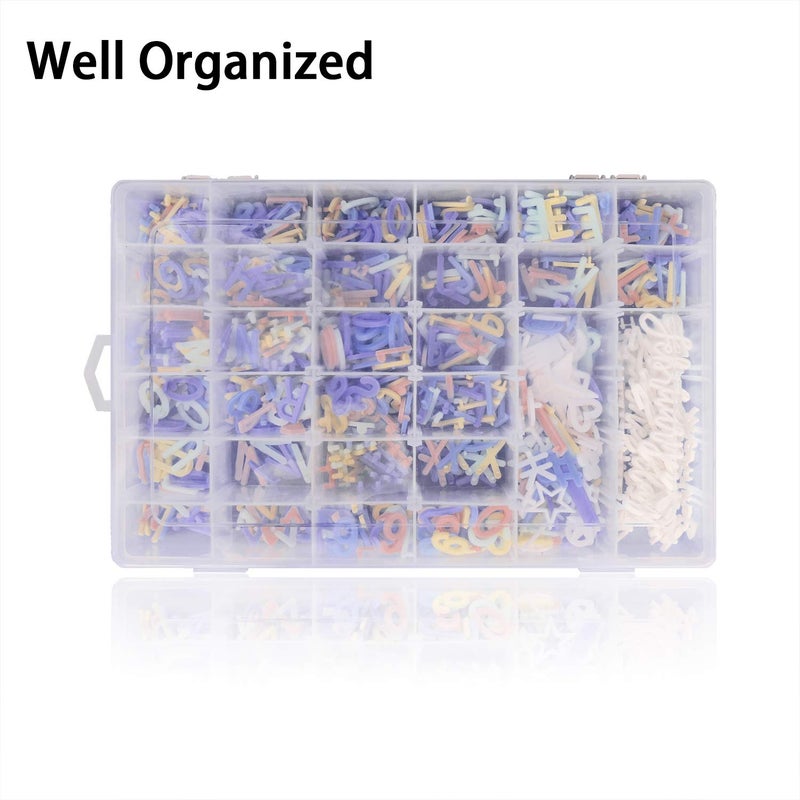 Garsum Letter Board Letters,849 PRE-Cut Characters (3/4 Inch,In 5 Colors) With Sorting Tray - Image 4